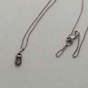 Silver Baby Shoe Pendant Necklace